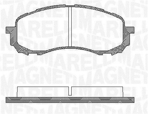 MAGNETI MARELLI Комплект тормозных колодок, дисковый тормоз 363916060400